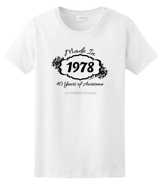 40th birthday gift made 1978 40 years awesome ladies t-shirt summer women novelty 100% cotton game t shirt tee, White;black
40th birthday gift made 1978 40 years awesome ladies t-shirt summer women novelty 100% cotton game t shirt tee, White;black