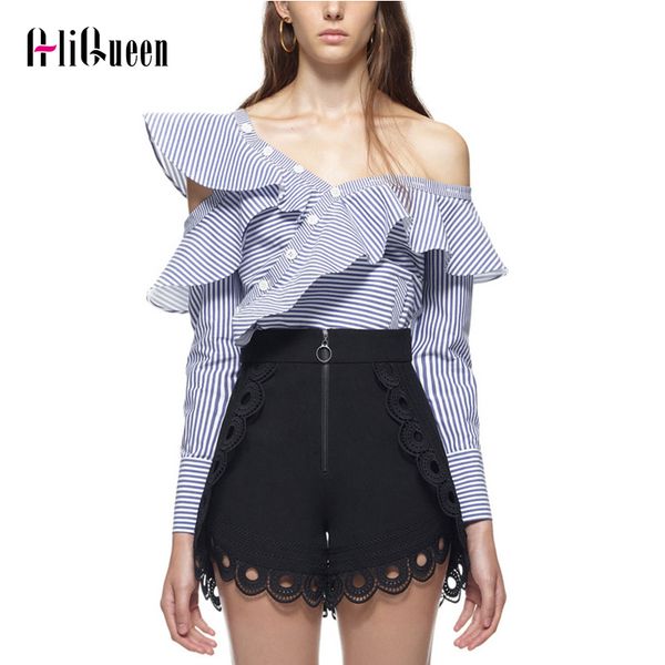 self portrait striped blouse womens v-neck ruffles long sleeve and blouses female shirt button camisa streetwear, White
self portrait striped blouse womens v-neck ruffles long sleeve and blouses female shirt button camisa streetwear, White