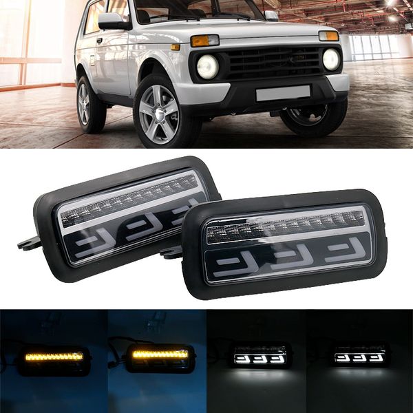 2pcs led daytime running light for lada niva 4x4 1995+ with turn signal light drl car headlight replacement parts
2pcs led daytime running light for lada niva 4x4 1995+ with turn signal light drl car headlight replacement parts