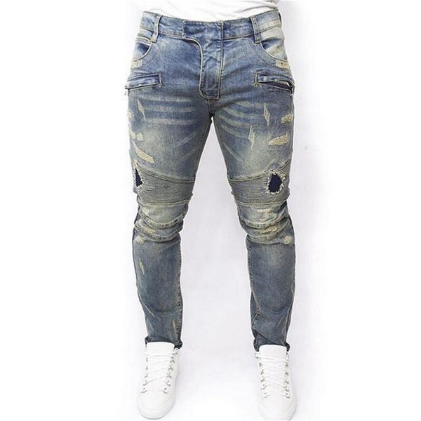7xl mens designer jeans fashion hole broken washed motorbike denim pants street style scratched skinny pencil jeans, Blue
7xl mens designer jeans fashion hole broken washed motorbike denim pants street style scratched skinny pencil jeans, Blue