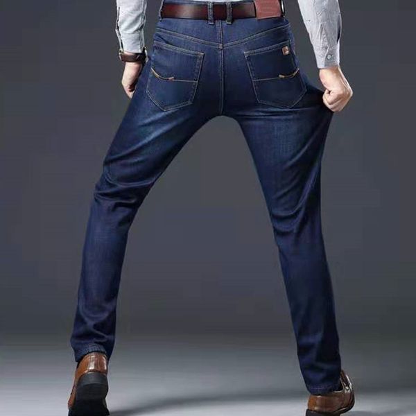 men's jeans elastic denim straight business loose jeans biker blue work clothes men winter pants ripped for men
men's jeans elastic denim straight business loose jeans biker blue work clothes men winter pants ripped for men