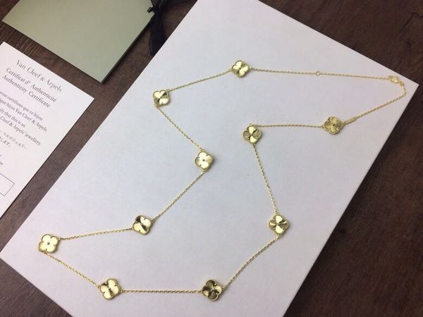 Vintage alhambra 925 terling ilver with 18k gold plated ceramic 20 pc four leaf clover long weater necklace for women jewelry
Vintage alhambra 925 terling ilver with 18k gold plated ceramic 20 pc four leaf clover long weater necklace for women jewelry