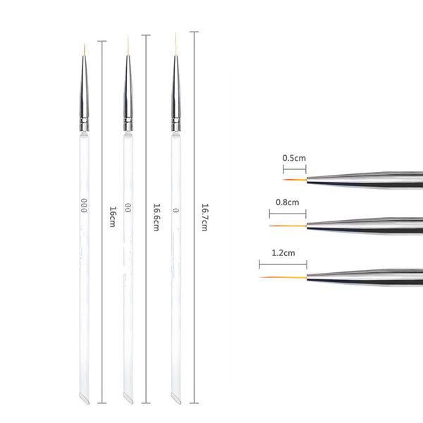 3pcs/set nail art liner brush crystal acrylic thin gel drawing pen painting stripes flower two head nail art manicure tools, Yellow
3pcs/set nail art liner brush crystal acrylic thin gel drawing pen painting stripes flower two head nail art manicure tools, Yellow