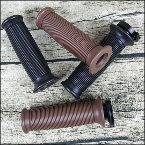 vintage motorcycle grips cafe racer round brown black grips for handle bar rubber handlbar end cap
vintage motorcycle grips cafe racer round brown black grips for handle bar rubber handlbar end cap