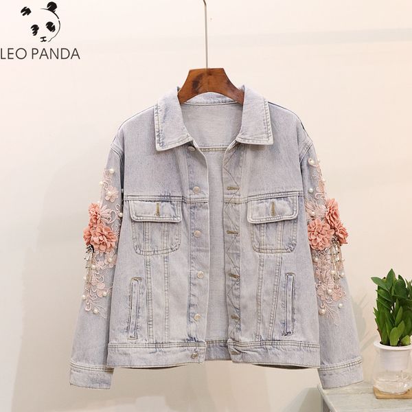 new autumn women denim coat korean style beaded embroidery coat women 2019streetwear female long sleeve denim jacket, Black;brown
new autumn women denim coat korean style beaded embroidery coat women 2019streetwear female long sleeve denim jacket, Black;brown
