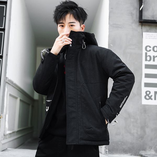 cotton-padded clothes men's 2019 winter new style handsome short cotton coat korean-style slim fit trend men's wear down cotton, Black
cotton-padded clothes men's 2019 winter new style handsome short cotton coat korean-style slim fit trend men's wear down cotton, Black