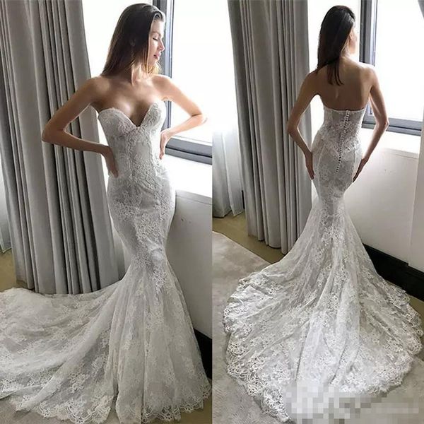 pallas couture lace mermaid wedding dresses 2019 plus size backless bridal gowns sweep train robe de mariée wedding dress, White
pallas couture lace mermaid wedding dresses 2019 plus size backless bridal gowns sweep train robe de mariée wedding dress, White
