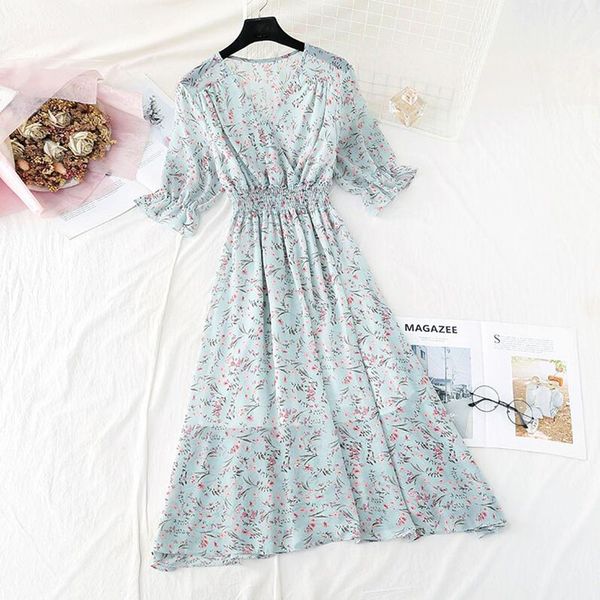 casual dresses 2021 summer vintage floral print flare sleeve a-line chiffon dress women elegant v-neck short ruffles mid-calf, Black;gray
casual dresses 2021 summer vintage floral print flare sleeve a-line chiffon dress women elegant v-neck short ruffles mid-calf, Black;gray