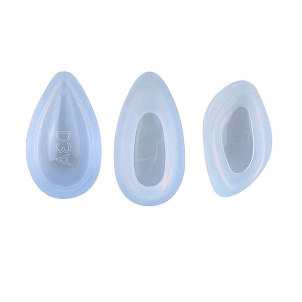 3 pieces water drop shape pendants silicone molds mould with hole jewelry making 
3 pieces water drop shape pendants silicone molds mould with hole jewelry making