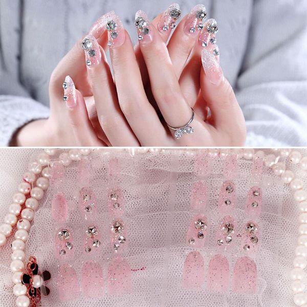 24 pcs wedding bride full false nails tips round transparent fake nail art patches manicure tool with glue fashion glitter tslm1, Red;gold
24 pcs wedding bride full false nails tips round transparent fake nail art patches manicure tool with glue fashion glitter tslm1, Red;gold