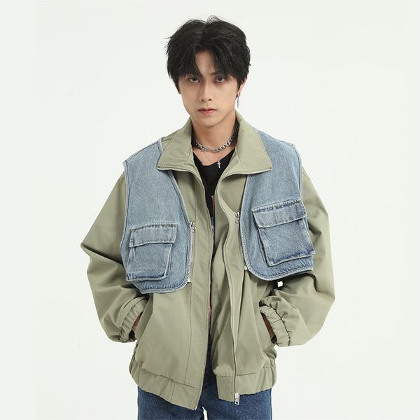 мужчины женщины повседневная coat верхняя одежда мужской high street hip hop 2 шт сращивания джинсовой жилет инструментальное куртки шинель, Black;brown
мужчины женщины повседневная coat верхняя одежда мужской high street hip hop 2 шт сращивания джинсовой жилет инструментальное куртки шинель, Black;brown