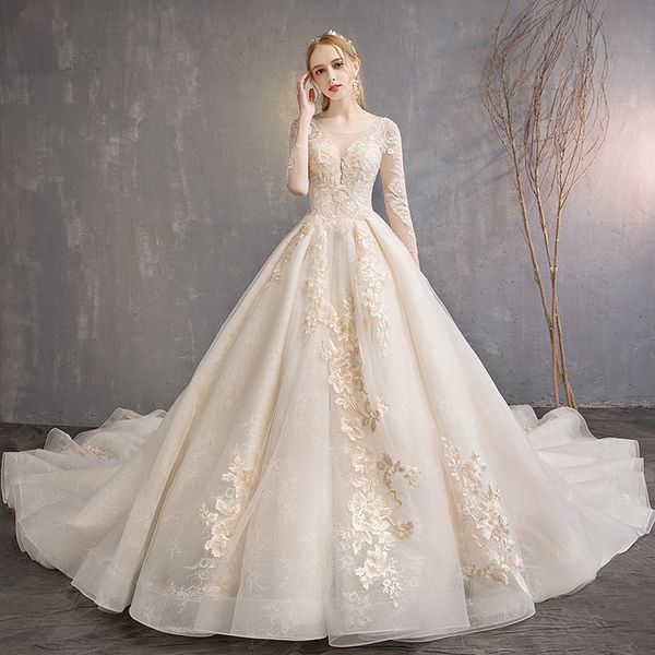 новый arribal jewel шеи длинным рукавом свадебное платье кружева аппликация свадебное платье невесты с длинным хвостом chic зашнуровать свад, White
новый arribal jewel шеи длинным рукавом свадебное платье кружева аппликация свадебное платье невесты с длинным хвостом chic зашнуровать свад, White