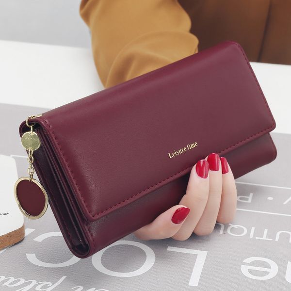 city light women clutch wallet women long design new fashion personality pendant purse multifunction wallet can put phone y190701, Red;black 
city light women clutch wallet women long design new fashion personality pendant purse multifunction wallet can put phone y190701, Red;black