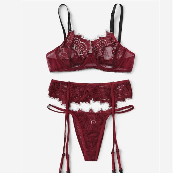 bras sets women red lace eyelash cutout three-piece set ladies underwear floral nightgown exotic apparel 2021, Red;black
bras sets women red lace eyelash cutout three-piece set ladies underwear floral nightgown exotic apparel 2021, Red;black