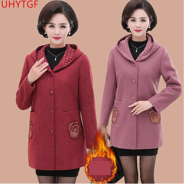 winter woman coat 2019 new hooded woolen coat elegant women coats fashion large size middle-aged clothing long sleeve 817, Black
winter woman coat 2019 new hooded woolen coat elegant women coats fashion large size middle-aged clothing long sleeve 817, Black