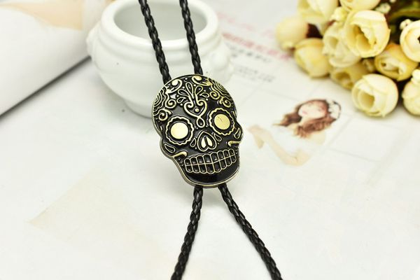 european and american fashion leather polo bow tie skull alloy leather necklace street punk necklace, Silver
european and american fashion leather polo bow tie skull alloy leather necklace street punk necklace, Silver