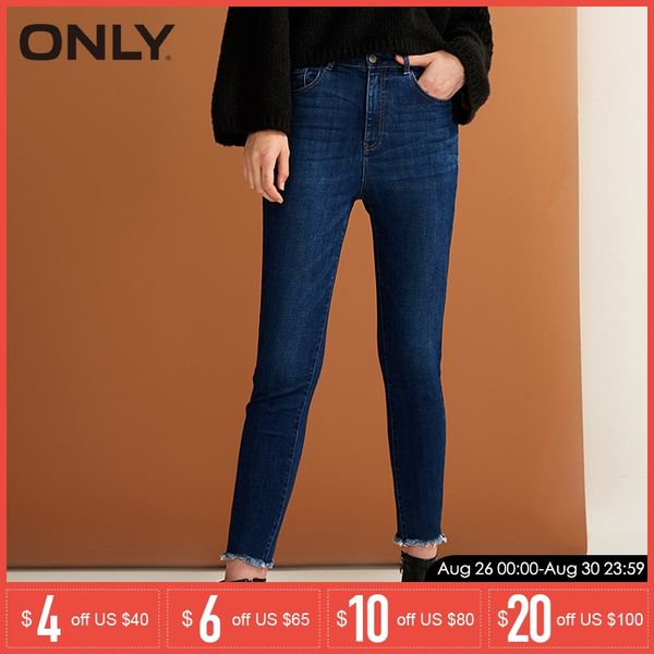 only womens summer high-waist jeans | 118349596, Blue