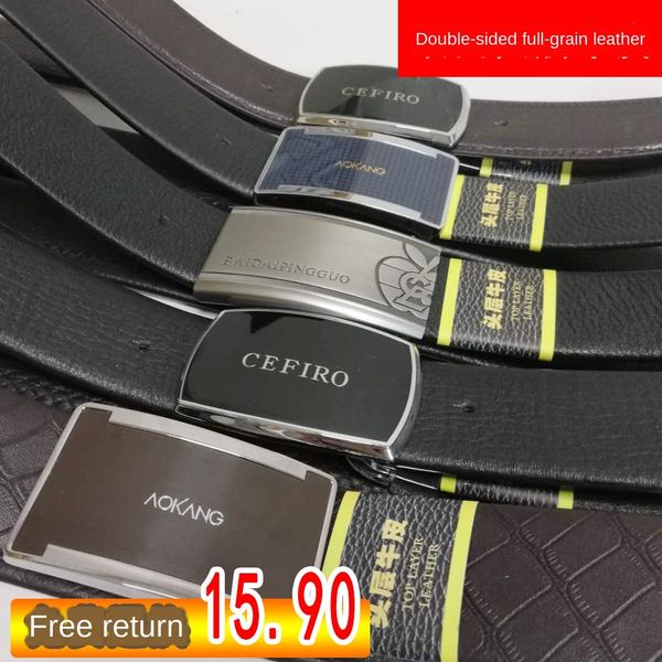 jj46x genuine leather casual men's belt clearance gift double-sided layer cowhide all-match trousers pants and trousers belt bag return, Black;brown
jj46x genuine leather casual men's belt clearance gift double-sided layer cowhide all-match trousers pants and trousers belt bag return, Black;brown