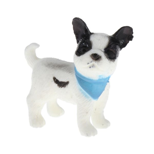 Miniature Pet Puppy Dog Model Toy Animal Figures, 1:12 Scale Dollhouse Accessories Ornaments Decors