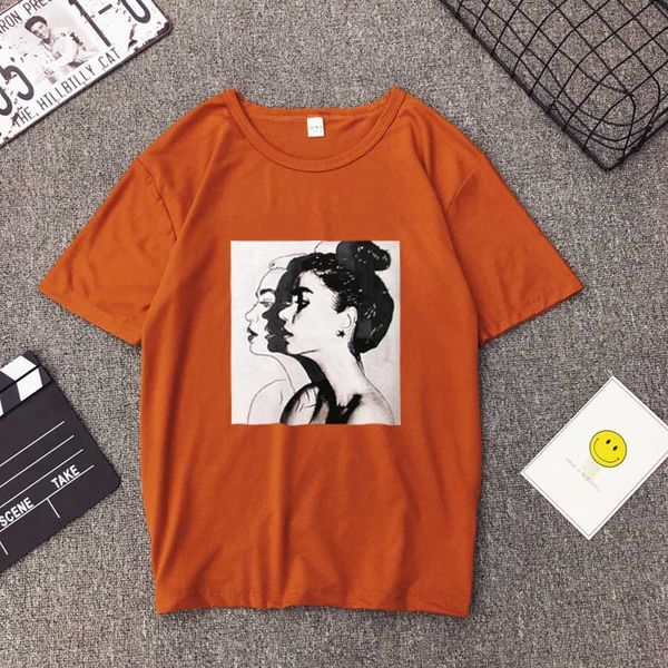2019 summer simplicity painting printed short-sleeved t-shirt ladies round neck slim fashion tees girl plus size black t-shirt, White
2019 summer simplicity painting printed short-sleeved t-shirt ladies round neck slim fashion tees girl plus size black t-shirt, White