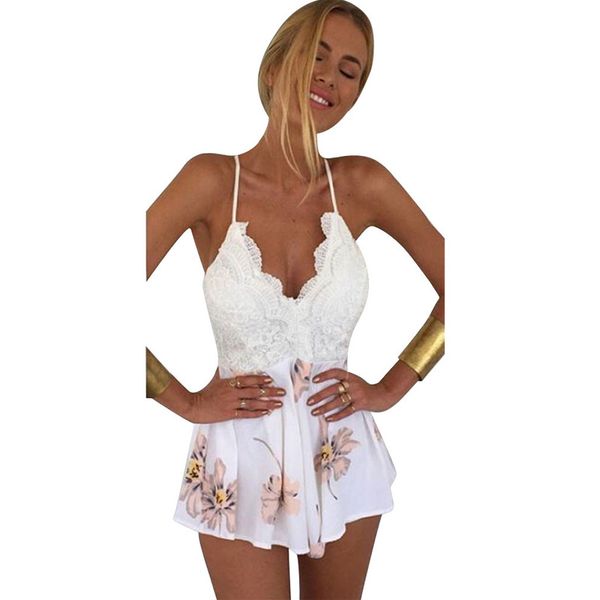 women backless chiffon jumpsuit ladies summer sleevless floral print playsuit rompers women beach lace shorts jumpsuits #yl, Black;white
women backless chiffon jumpsuit ladies summer sleevless floral print playsuit rompers women beach lace shorts jumpsuits #yl, Black;white