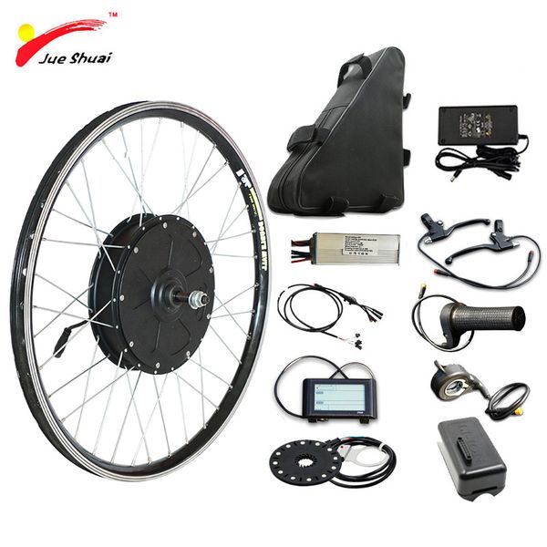 60km/h 48v 1500w electric bike conversion kit with li-lion battery brushless hub rear motor wheel e bike kit bicicleta electrica, Silver;blue
60km/h 48v 1500w electric bike conversion kit with li-lion battery brushless hub rear motor wheel e bike kit bicicleta electrica, Silver;blue