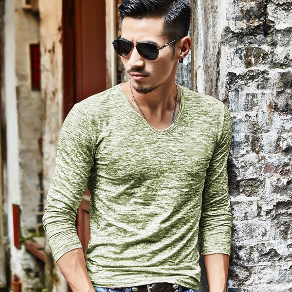 2019 long sleeve men soft and comfortable t-shirt v-neck t shirt cotton, White;black
2019 long sleeve men soft and comfortable t-shirt v-neck t shirt cotton, White;black