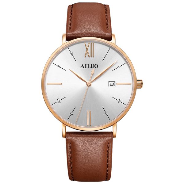 new france ailuo men watches 7.5 mm ultra-thin watch men waterproof reloj hombre quartz movement male clock a7610, Slivery;brown
new france ailuo men watches 7.5 mm ultra-thin watch men waterproof reloj hombre quartz movement male clock a7610, Slivery;brown