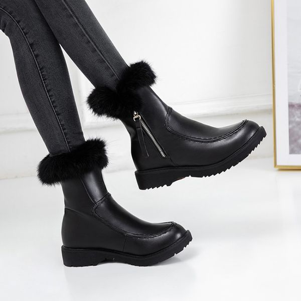 big size 9 10 11 12 boots women shoes ankle boots for women ladies shoes woman winter side zippers are trimmed with fur, Black
big size 9 10 11 12 boots women shoes ankle boots for women ladies shoes woman winter side zippers are trimmed with fur, Black