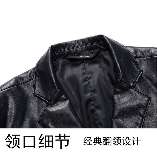 selling autumn and winter new style mid-length suit men's suit collar large size lard-bucket leather coat pu leather, Black
selling autumn and winter new style mid-length suit men's suit collar large size lard-bucket leather coat pu leather, Black