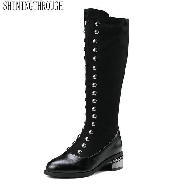new spring autumn lacing knee high boots women fashion black square heel woman leather shoes winter large size 34-43
new spring autumn lacing knee high boots women fashion black square heel woman leather shoes winter large size 34-43