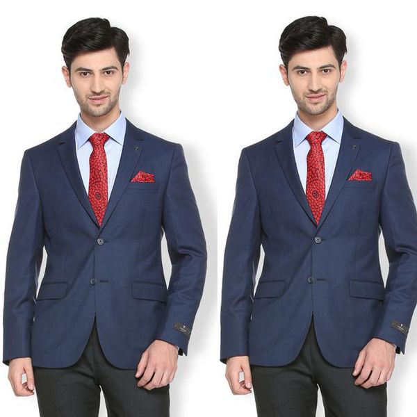 handsome nave blue mens suits two button peaked lapel groom wear for wedding only one jacket, Black;gray
handsome nave blue mens suits two button peaked lapel groom wear for wedding only one jacket, Black;gray