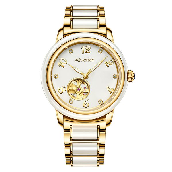 new couple watch machinery business men's jade watch jade woman clock hollow luminous pointer creative female watches, Slivery;brown
new couple watch machinery business men's jade watch jade woman clock hollow luminous pointer creative female watches, Slivery;brown