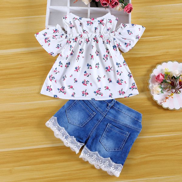 girls clothing outfits set newborn baby girls infant off shoulder print shirt+denim pants princess outfits sets for, White
girls clothing outfits set newborn baby girls infant off shoulder print shirt+denim pants princess outfits sets for, White