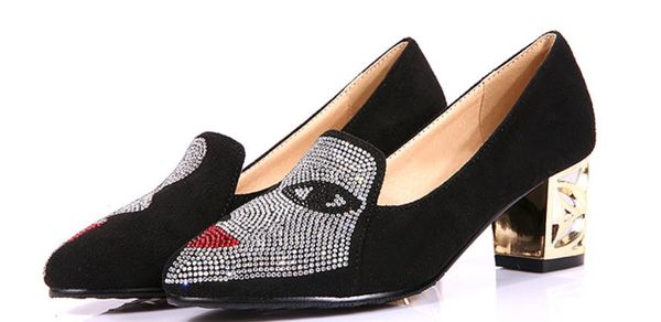 2019 women's shoes in spring and autumn with new style high heel coarse heel pointed end suede@2070, Black
2019 women's shoes in spring and autumn with new style high heel coarse heel pointed end suede@2070, Black