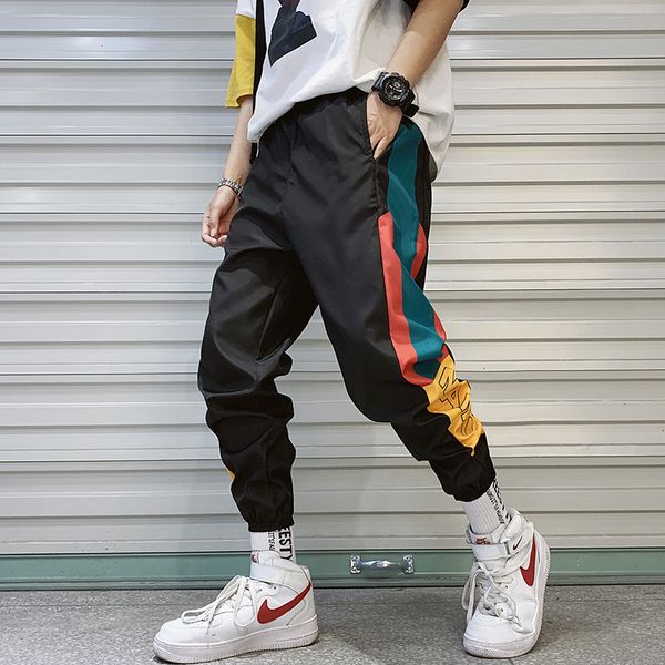 hip hop street clothes men's splicing jogging pants fashion pants high street elastic waist harun men, Black
hip hop street clothes men's splicing jogging pants fashion pants high street elastic waist harun men, Black