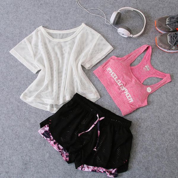 2019 push up padded elastic tracksuit for woman yoga set fitness sportswear sports suit clothes athletic gym running shorts top, White;red 
2019 push up padded elastic tracksuit for woman yoga set fitness sportswear sports suit clothes athletic gym running shorts top, White;red