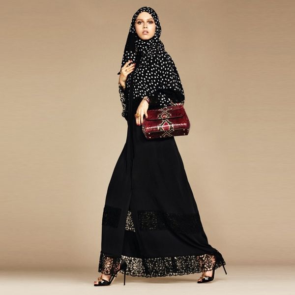 ins new fashion black lace stitching polka dot turkish islamic cardigan muslim abaya 1805sale, Black;gray
ins new fashion black lace stitching polka dot turkish islamic cardigan muslim abaya 1805sale, Black;gray