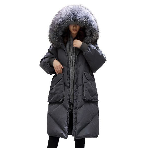 white duck down jacket female long hoody winter warm oversize coat women large raccoon fur collar jackets chaqueta mujer lx2544, Black
white duck down jacket female long hoody winter warm oversize coat women large raccoon fur collar jackets chaqueta mujer lx2544, Black