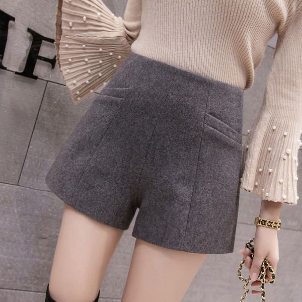hiawatha shorts feminino 2018 autumn winter solid slim casual woolen shorts high waist women wide leg d2592, White;black
hiawatha shorts feminino 2018 autumn winter solid slim casual woolen shorts high waist women wide leg d2592, White;black