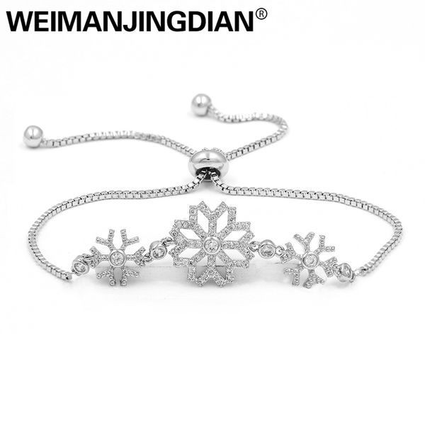 weimanjingdian brand sparkling snowflake cubic zirconia cz zircon crystal adjustable bracelet for women jewelry gifts, Black
weimanjingdian brand sparkling snowflake cubic zirconia cz zircon crystal adjustable bracelet for women jewelry gifts, Black