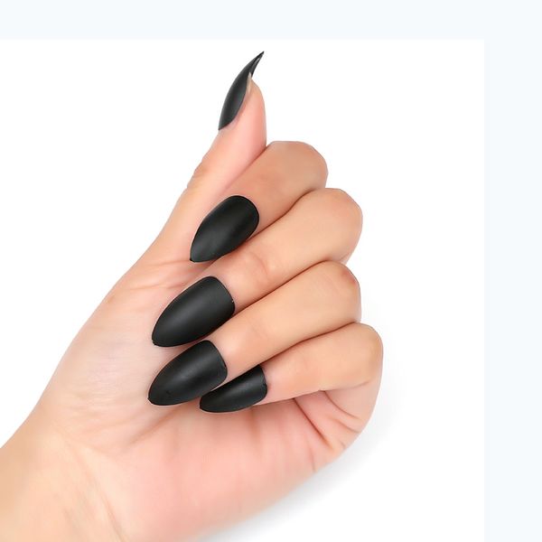 100pc/24pc matte fake nails black artificial long pointed stiletto fake nails full nail tips press on for lady diy, Red;gold
100pc/24pc matte fake nails black artificial long pointed stiletto fake nails full nail tips press on for lady diy, Red;gold