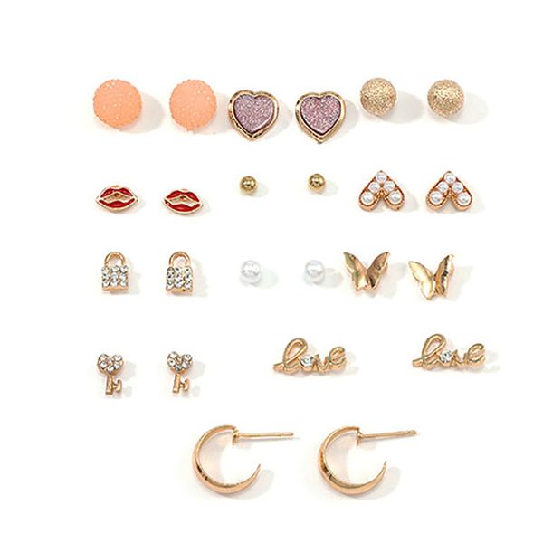 zhini new imitation pearls heart stud earrings for women 13pcs/set fashion simple love zircon earring set 2019 jewelry gift, Golden;silver
zhini new imitation pearls heart stud earrings for women 13pcs/set fashion simple love zircon earring set 2019 jewelry gift, Golden;silver