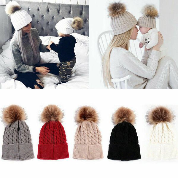 cute kids girls caps mother daughter warm knitted cap family matching children hats and winter hats newborn baby hat cap beanies, Blue;gray
cute kids girls caps mother daughter warm knitted cap family matching children hats and winter hats newborn baby hat cap beanies, Blue;gray