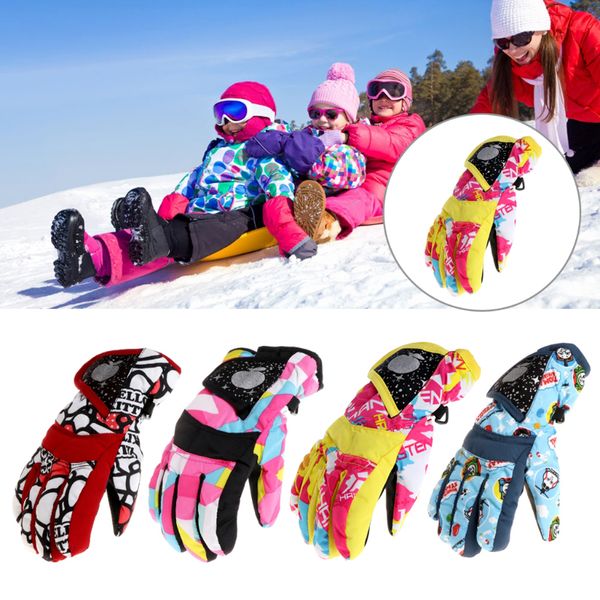 children winter girls boys ski skiing bike cycling riding warm waterproof windproof winter ski gloves