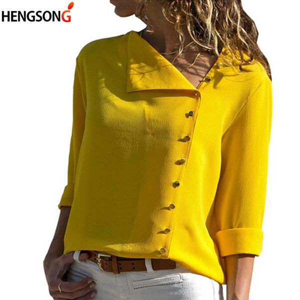chiffon blouse 2019 fashion long sleeve women blouses and skew collar solid office shirt casual blusas chemise femme, White
chiffon blouse 2019 fashion long sleeve women blouses and skew collar solid office shirt casual blusas chemise femme, White