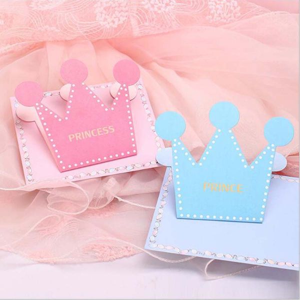 20pcs little prince or princess crown shape folded greeting card baby shower thank card birthday holiday cards invitation cards
20pcs little prince or princess crown shape folded greeting card baby shower thank card birthday holiday cards invitation cards