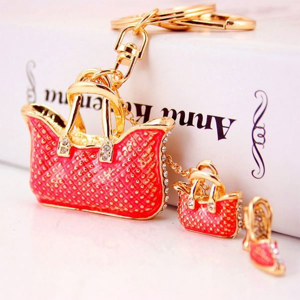 creative cute 5 color ladies handbag keychain artificial rhinestone three-piece shape keychain metal pendant craft gift, Silver
creative cute 5 color ladies handbag keychain artificial rhinestone three-piece shape keychain metal pendant craft gift, Silver