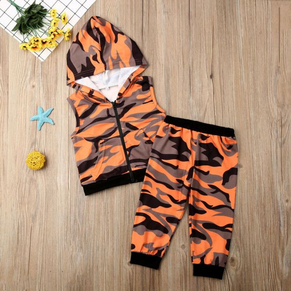 toddler kids baby girls sleeveless hooded camouflage coat pants clothes, Pink;blue 
toddler kids baby girls sleeveless hooded camouflage coat pants clothes, Pink;blue