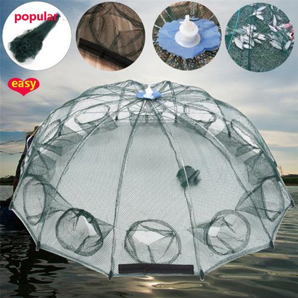 1x foldable automatic fishing crab shrimp net 4/6/8/12/16 hole trap cast dip cage automatic fishing bait fish minnow crawfish
1x foldable automatic fishing crab shrimp net 4/6/8/12/16 hole trap cast dip cage automatic fishing bait fish minnow crawfish